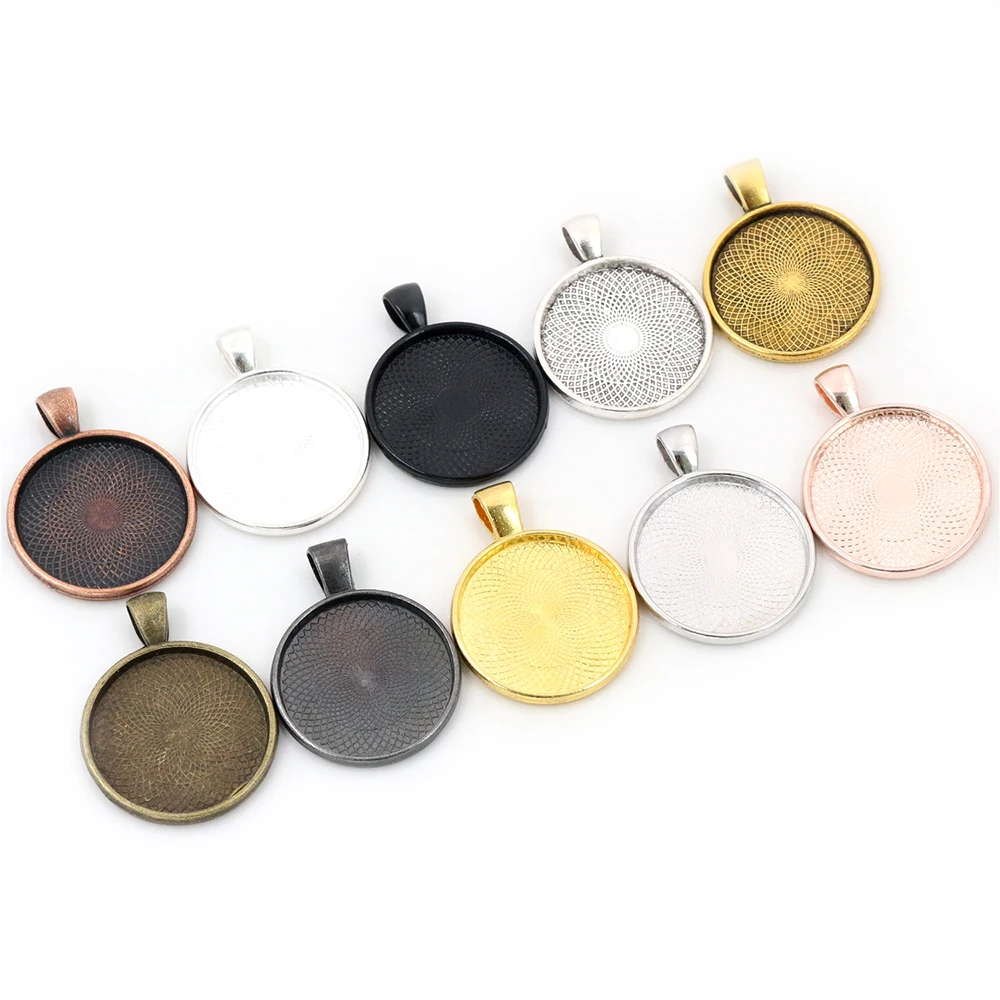 20mm 25mm 30mm Inner Size 10 Colors Plated Classic pattern series Fit 20/25/30mm Glass Cabochon Base Setting Tray | Украшения и