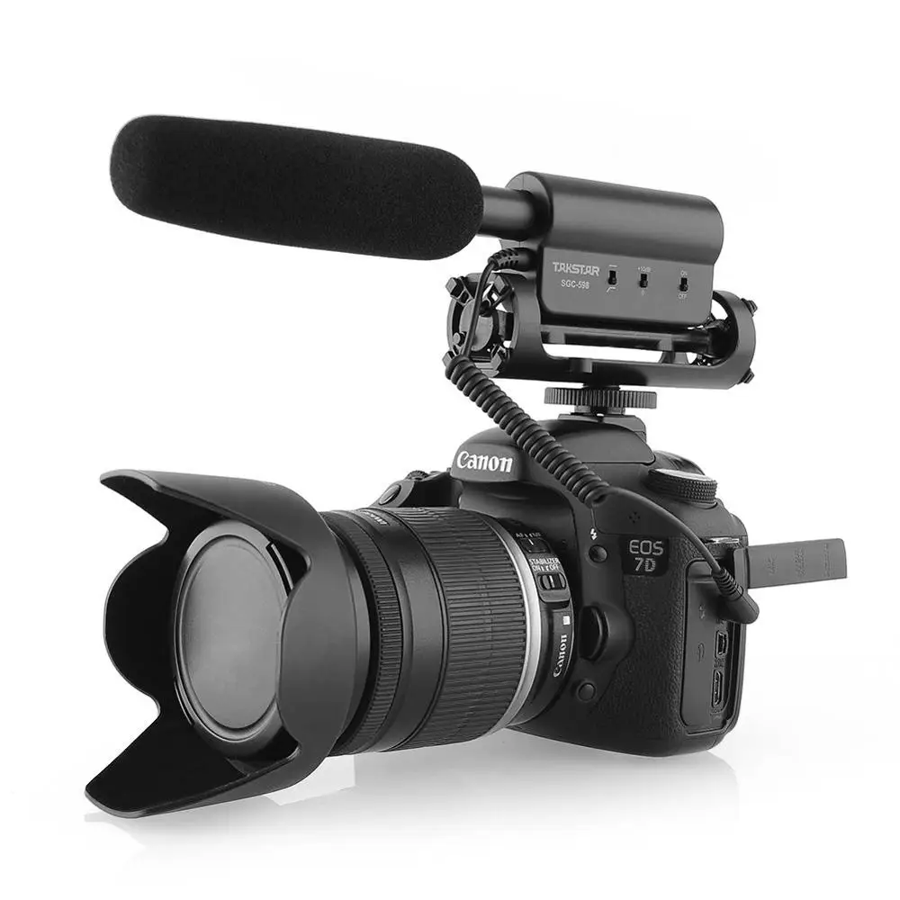 TAKSTAR SGC-598 микрофон для интервью Nikon/Canon камера/DV видеокамера