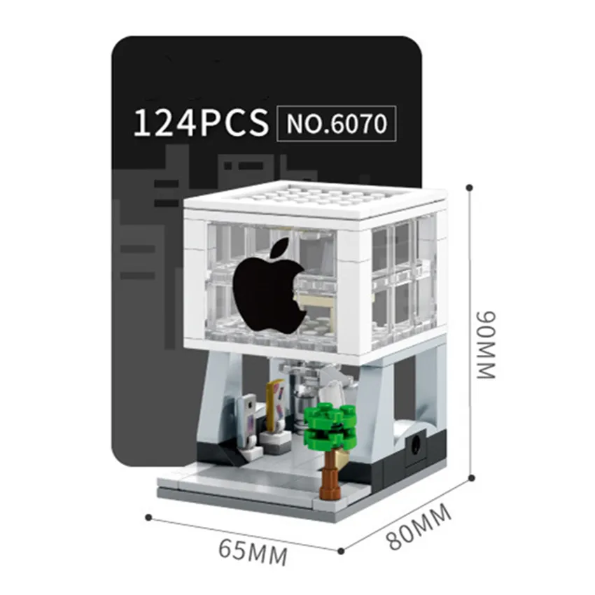 Sembo Blocks City Street View  Shoes  Fast Food Phone KTV Pizza Coffee  Building Blocks MOC Bricks Kids DIY Toys Sets  (6)