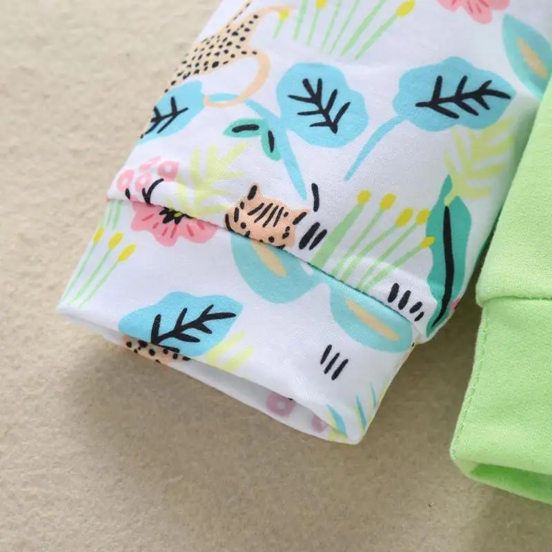 Toddler Girls Sweatshirt Cotton Warm Long Sleeve O-neck Floral Print Lovely Loose Version Spring Autumn Leisure Clothes