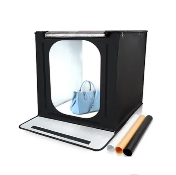

F40 Light Box 40x40 Photo Box Studio Softbox Foldable Cube Tent with LED Light Board Background Paper for Toy Jewerly Product