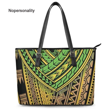 

Nopersonality polynesian Style Printed Shoulder Bag for Women Vintage Luxury Lady Handbag Female Daily Shopping Zipper Tote Bag