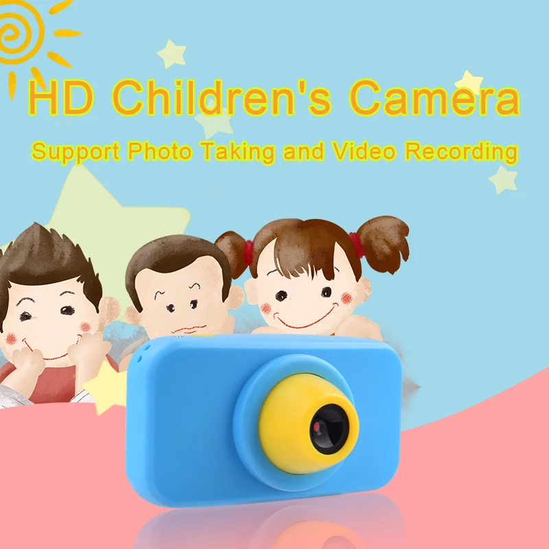 Детская фотокамера Full HD видеокамера для цифровой съемки 1080P экран 2 дюйма игры и