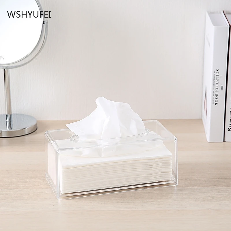 

Acrylic napkin, transparent tissue box, coffee table, dining table, living room, drawer smooth and delicate tissue storage box