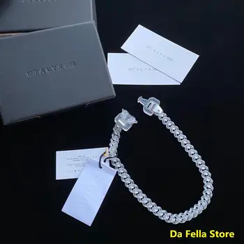 

2020 ALYX TRANSPARENT CHAIN NECKLACE Men Women 1017 ALYX 9SM Necklaces Moulded Plastic Chain Buckle Logo With Box Label