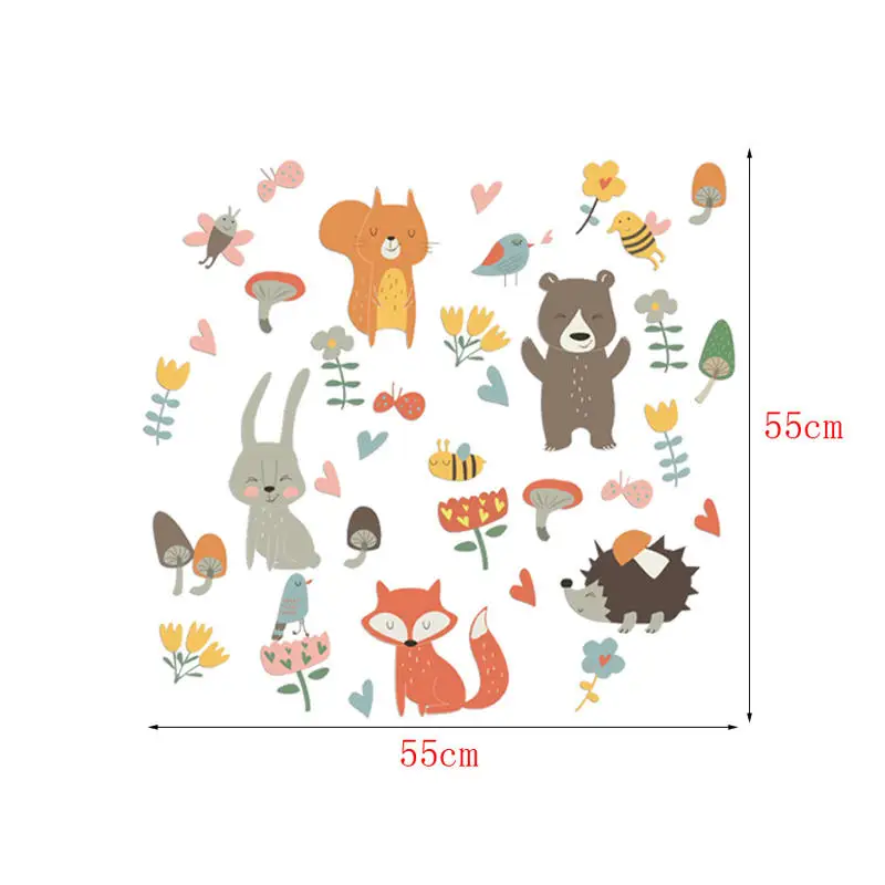  Vacclo Personality Creative Wall Sticker for Kids Room Forest Animal Party Children's Room Kinderga - 4000114205866