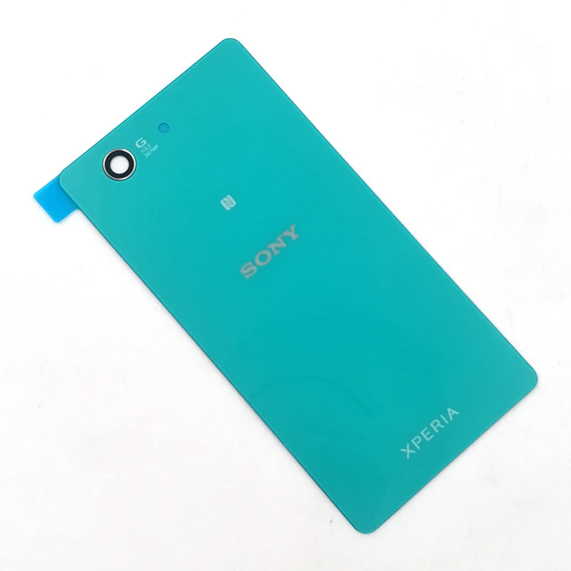 sony Xperia Z3 Compact D5803 D5833 стеклянный задний корпус крышка батареи для sony Z3 Mini задняя дверь Чехлы запасные части - Цвет: green