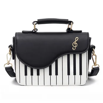 

Spring and Summer Fashion Embroidered Small Square Bag Girl's Sweet Cool Piano Notes Small Bag Women's Bag