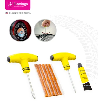 

Tire Repair Tool Kit For Tubeless Emergency Tyre Fast Puncture Plug Repair Block Air Leaking For Car Truck Repair Tool