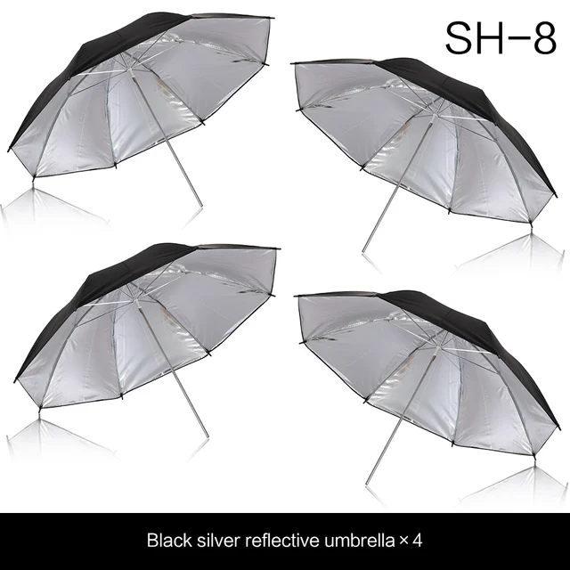 Parapluie Réflecteur DynaSun 84 Cm - Argent/noir, Pour Studio Photo Et Vidéo, éclairage Professionnel
