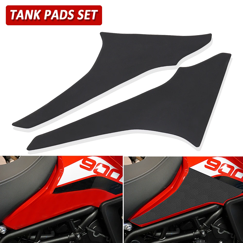 Fit For Tiger 900 Tank Knee Pads Set Motorcycle Grip Anti Slip Fuel Tank Protection Stickers Kit Fit For Tiger900 3d gel for er 6n er 6f er6n er 4n er6f er 4f anti slip motorcycle fuel tank sticker protection gas cap oil tankpad decals decor