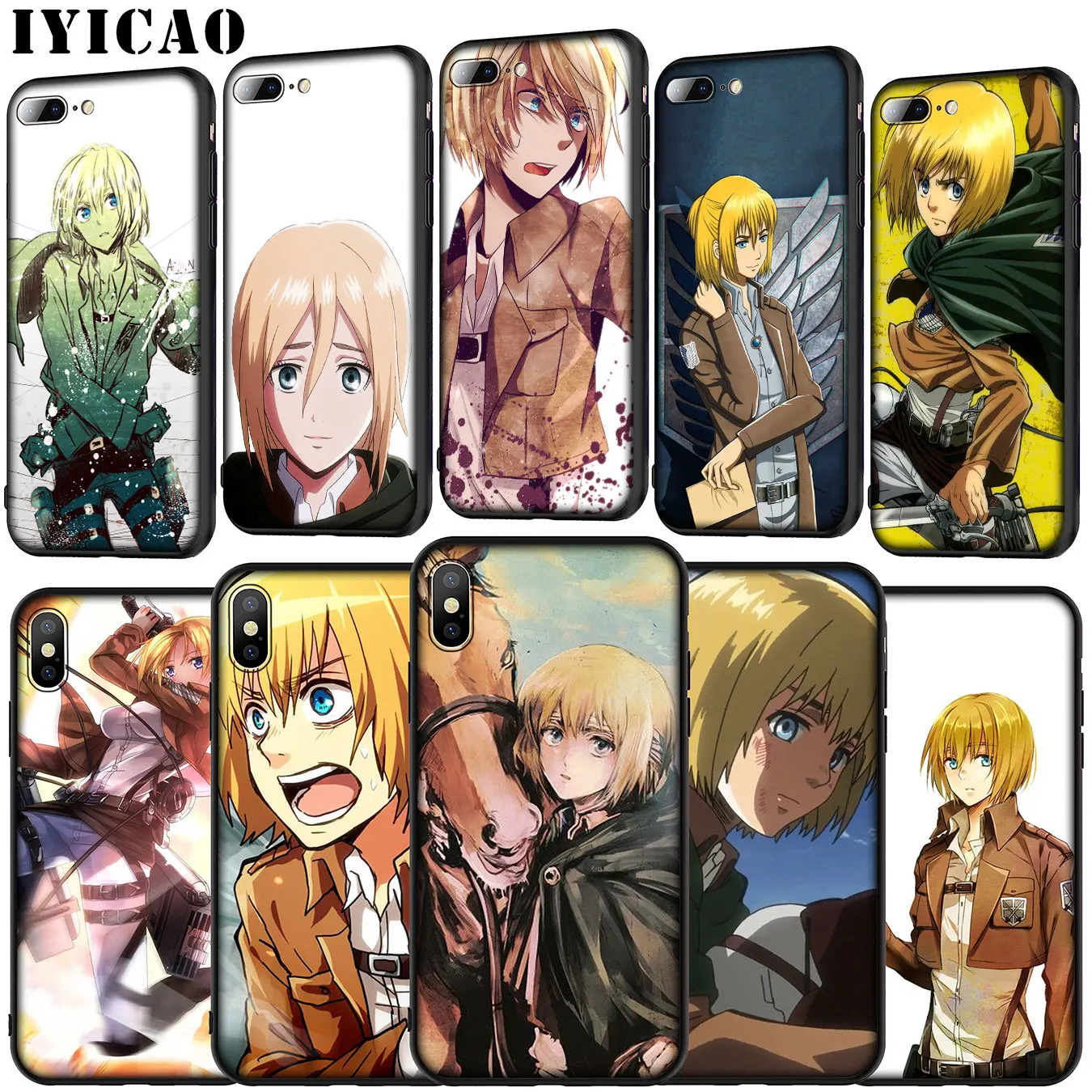 IYICAO Attack on Titan Anime Armin Arlart Soft Case for Huawei P30 P20 Pro P10 P9 Lite Mini 2017 2016 P Smart Z Plus 2019 |