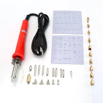 

Pyrography Tool Set Pyrography Electric Iron Constant Temperature Gourd Leather Wood Carved Flower Branding Branding 110V Us