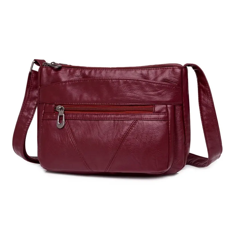 Vintage Women Handbag Purse Pu Leather Shoulder Bag Pockets Crossbody Bag for Girls