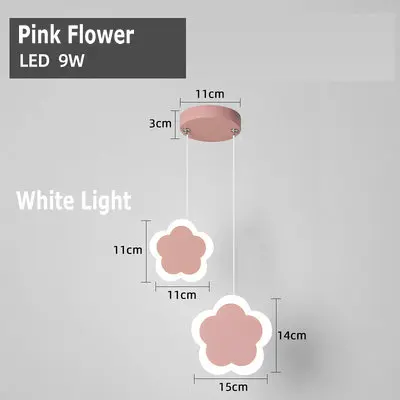 Креативный белый розовый подвесной светильник для девочек, декор в спальню, акриловые бра, 3 цвета, светодиодный светильник с цветным сердцем и бабочкой - Body Color: White Light