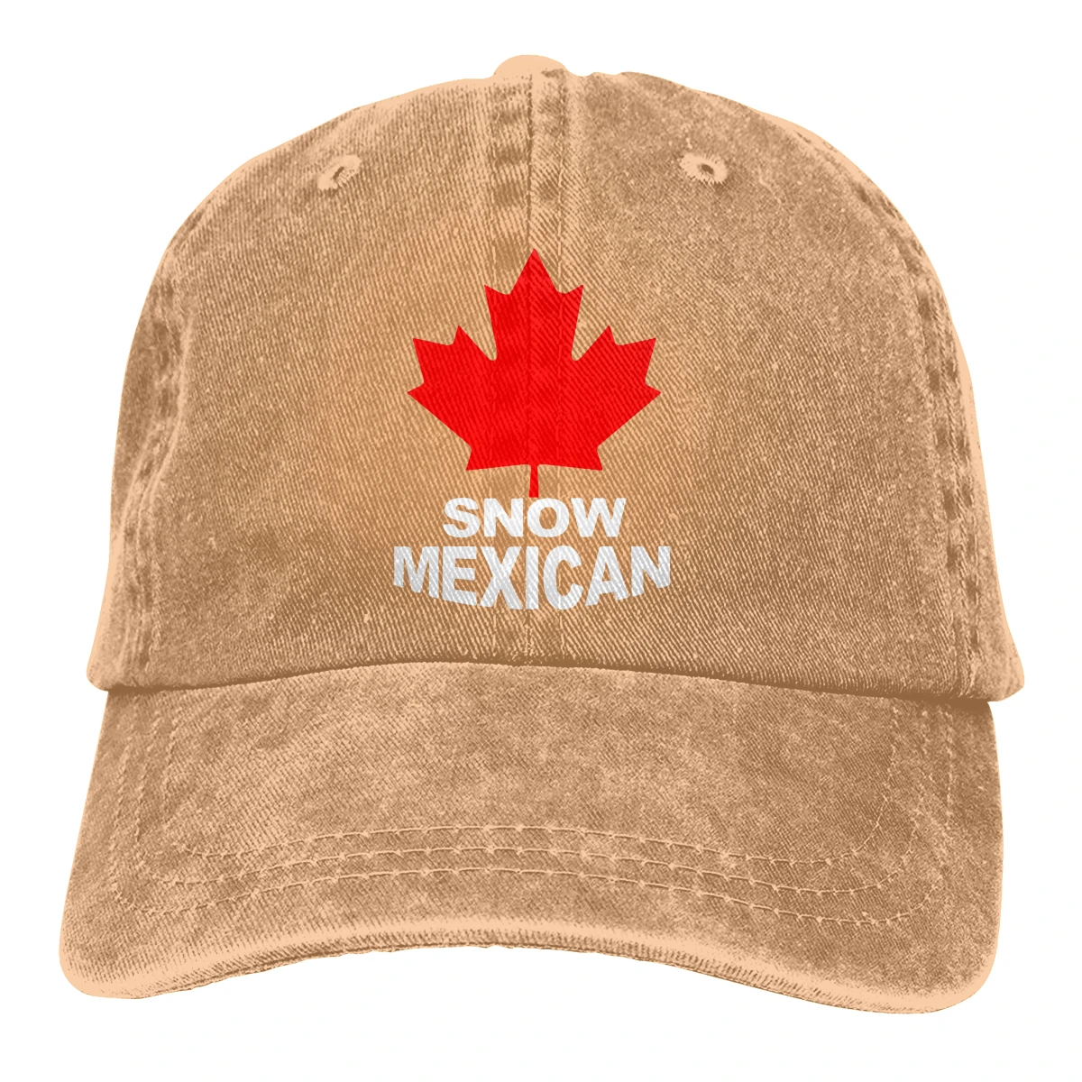 Снежная Мексиканская Casquette черная унисекс Мужские Женские джинсовые бейсболка с ремешком кепки Регулируемая шляпа для гольфа папа - Цвет: Хаки