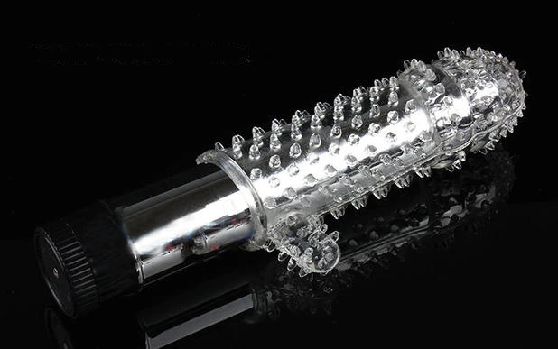 Sex Toys 2pcs Spike Clitoris Massage Delay Penis Sleeve lasting Enlargement Crystal Vibrator Condom erection aid extend