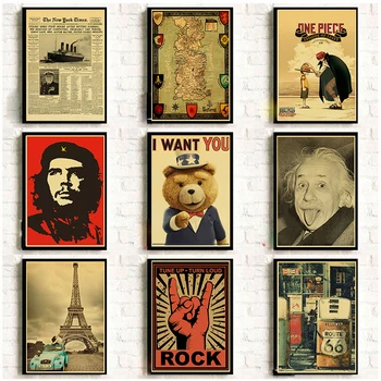 

Retro Poster Classic Nostalgic Posters Vintage Kraft Paper Bar Cafe Decoration Wall Stickers Room Decoration Painting
