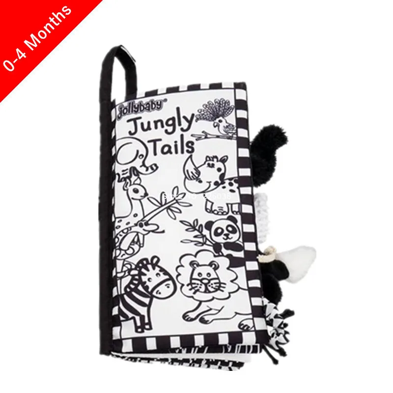 SZ04 Black Jungly Детские игрушки, детские книги для раннего развития, тканевые книги для детей, Обучающие Развивающие книги, хвосты животных, динозавры SZ04 - Цвет: SZ04 Black Jungly