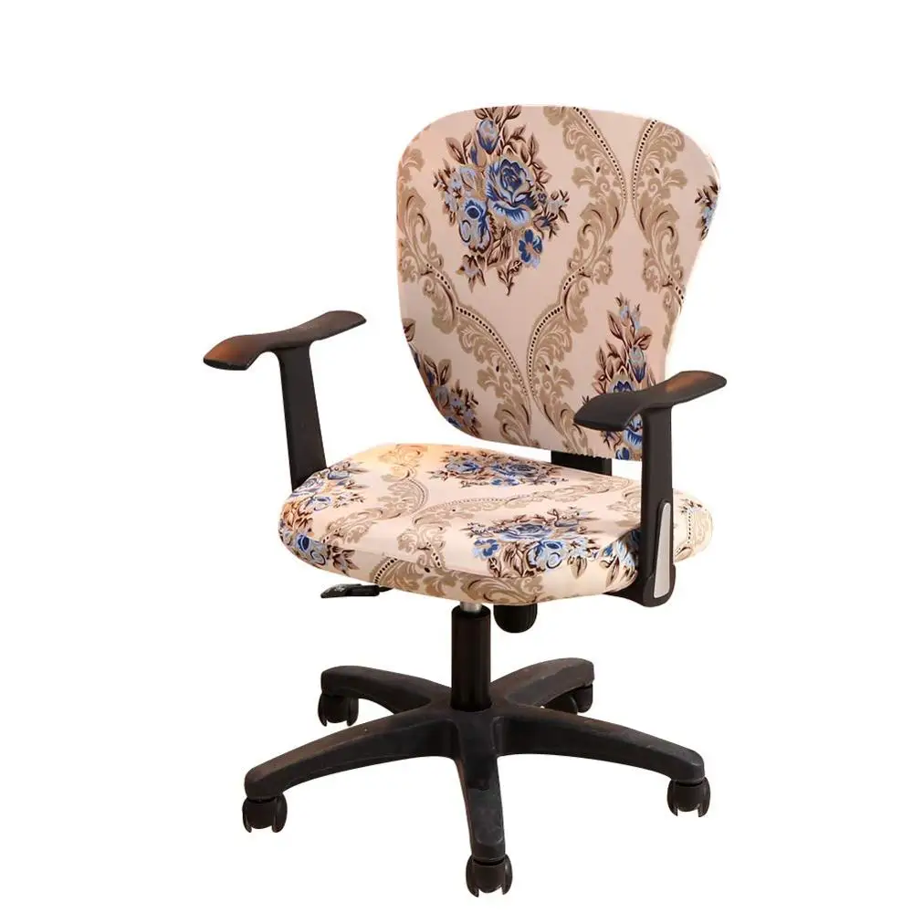 Современная компьютерная накидка на офисный стул Сплит Защитная и растягивающаяся ткань полиэстер универсальный стол задачи стул Чехлы стрейч