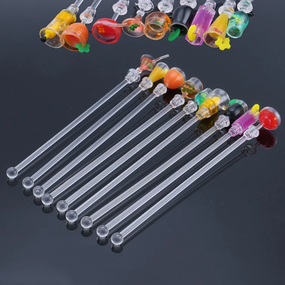 Упаковка из 10 коктейли Напитки миксер мешалки 23 см Swizzle Stick перемешивание сок вечерние акриловый брус инструмент вино
