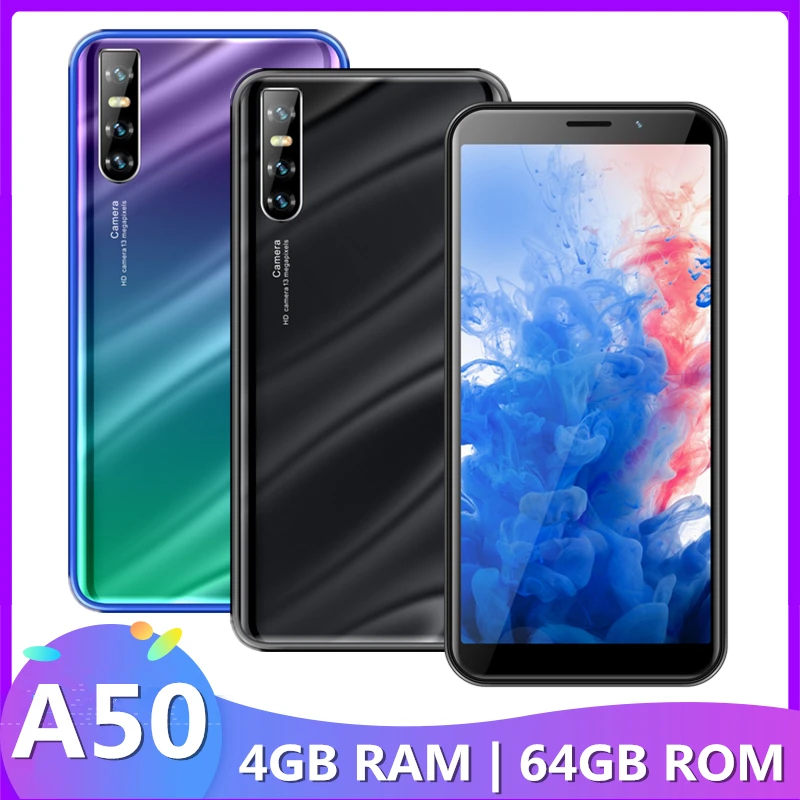 Original Mobile Phones A50 4GB RAM 64G ROM 6.0INCH Celulares 3000mAh Face Recognition Unlocked Smartphones Android Cellphones Original Mobile Phones A50 4GB RAM 64G ROM 6.0INCH Celulares 3000mAh Face Recognition Unlocked Smartphones Android Cellphones