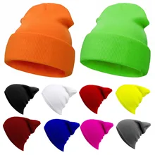 Вязаная шапка унисекс на осень и зиму, Теплая Лыжная Кепка с манжетами из смесовой шерсти, мягкая объемная Кепка с черепом, шапки для мужчин и женщин