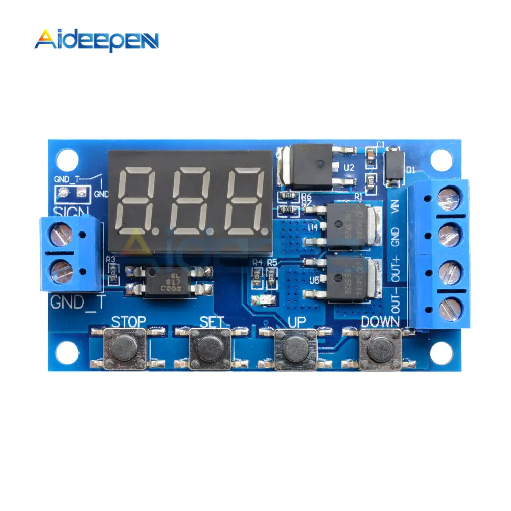 Module Relais Programmable VOKTTA – DC 5V-30V, 0.1s à 999 Min – Affichage LED, Déclenchement Multiple – Pour Automatisme