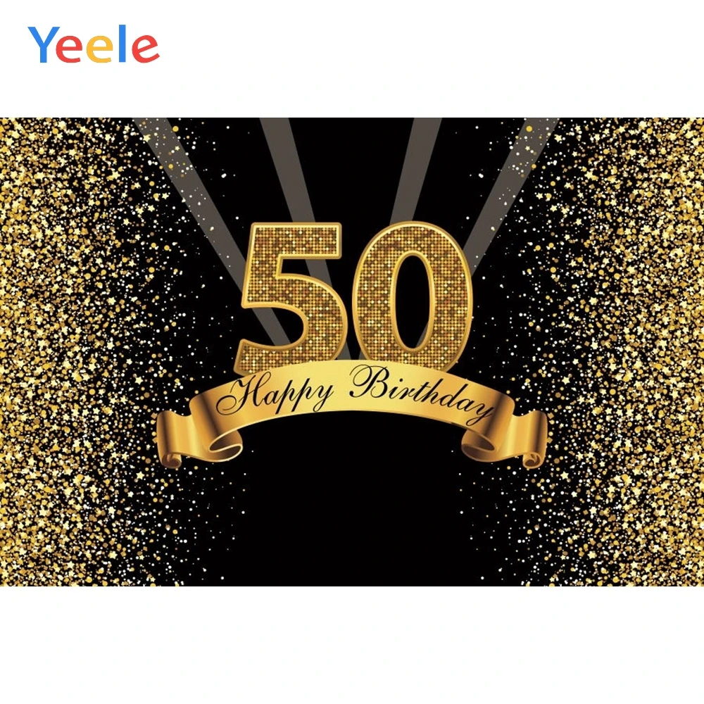 Yeele 50th 18 25 30 40 60 75 день рождения Золотой горошек портрет Золотой фотографии фон фото фон фотостудия