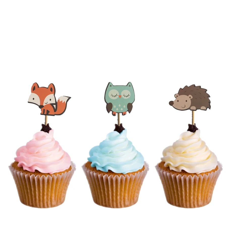 Decoration De Gateau Animaux Jungle 24 Pieces Creatures Du Bois Decoration De La Foret Decoration De La Fete D Anniversaire Des Enfants Fournitures De Dessert Aliexpress