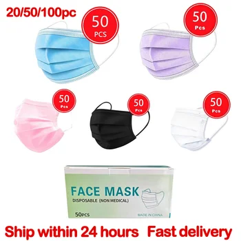 

Disposable Masque Visage Face Mouth Mask-s Scarf Nonwoven Dustproof Facial Maskee Breathable Filter Mascherina Mouth 24Hr Ship
