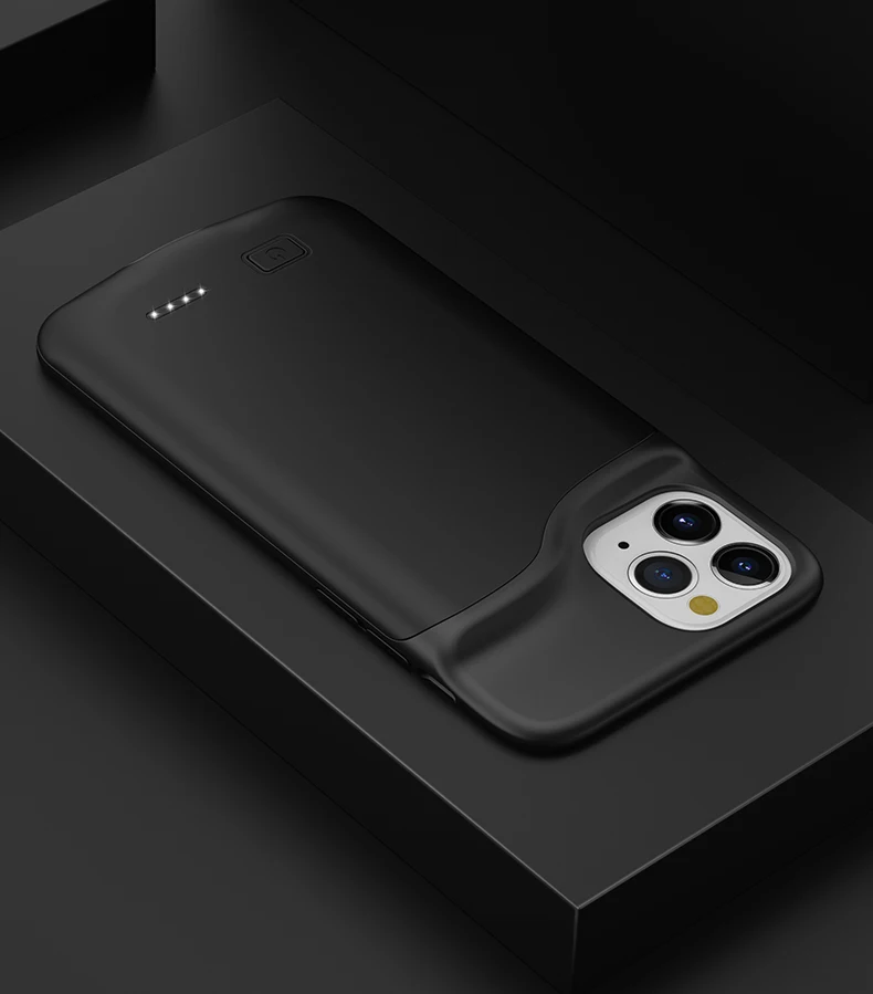 6200 мАч чехол для зарядного устройства для iPhone 11 Pro Max Чехол Для Аккумулятора Внешний аккумулятор чехол для зарядки для iPhone 11 зарядное устройство тонкий внешний Ba - Цвет: i11 pro-black