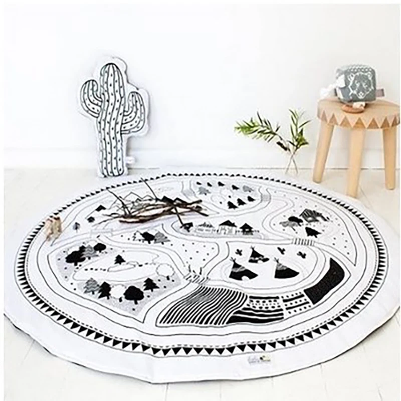 Baby Developing Crawling Carpet Play Mat Baby Room Newborn Portable Rug Activity Mat Infant Washable
