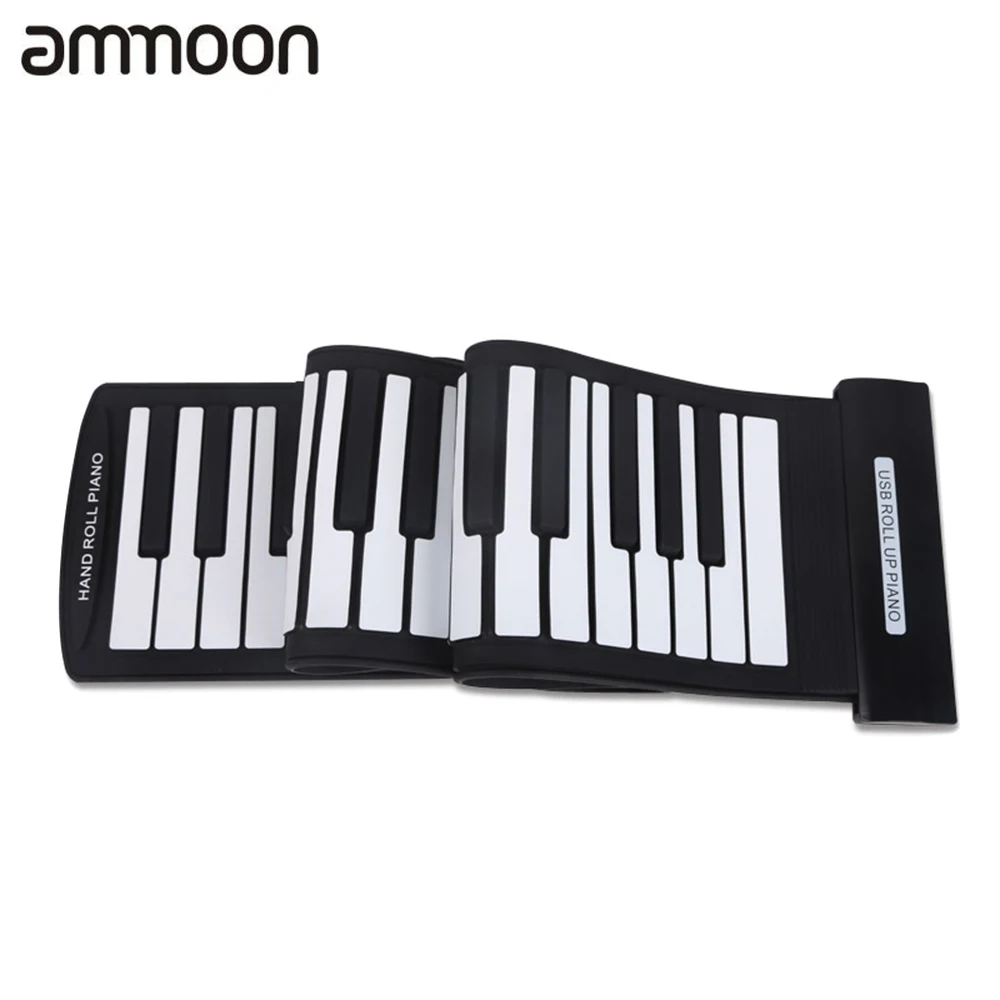 

Portable 61 Keys MIDI Piano Flexible Roll-Up Piano USB MIDI Electronic Keyboard Hand Roll Piano Keyboard instrument gift for kid