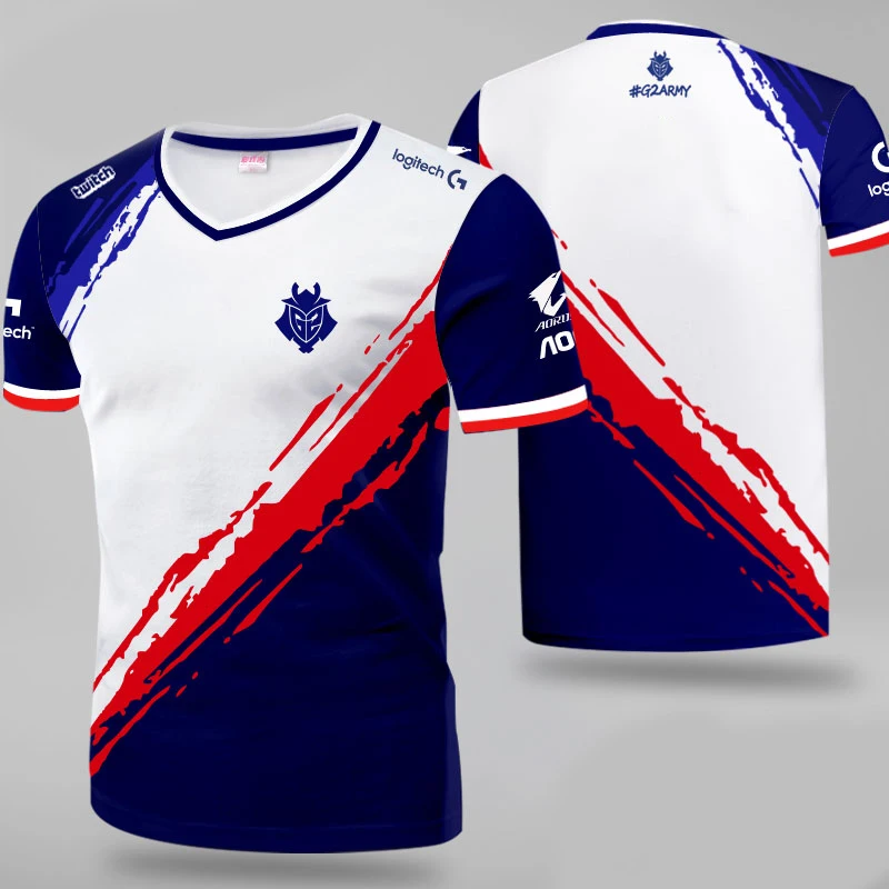 2021 G2 German E-Sports New Sports Uniform G2 National Team Jersey G2 Team T-Shirt League of Legends T-shirt Game 3D Jersey