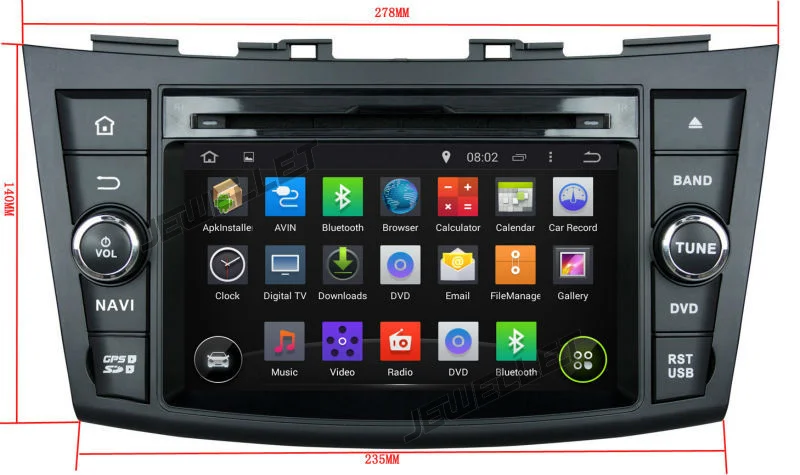 Восьмиядерный ips экран Android 9,0 автомобильный DVD gps Радио Навигация для Suzuki Swift 2011- с 4G/Wifi, DVR, 1080P