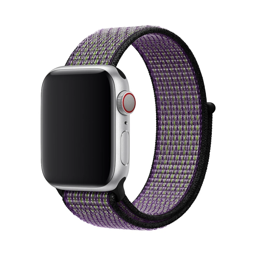 Цветной тканый нейлоновый ремешок для Apple Watch Band 5 4 40 мм 44 мм мягкая дышащая Спортивная петля для iWatch 3 2 1 38 мм 42 мм ремешок для часов - Цвет ремешка: desert sand volt