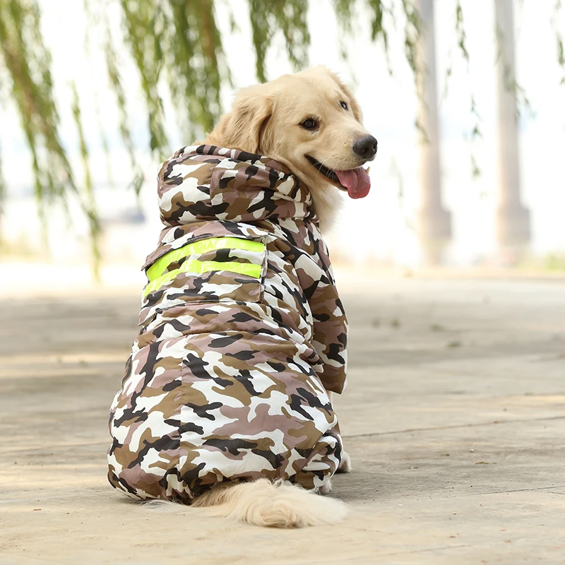 Camouflage Large Dog Clothing Winter 