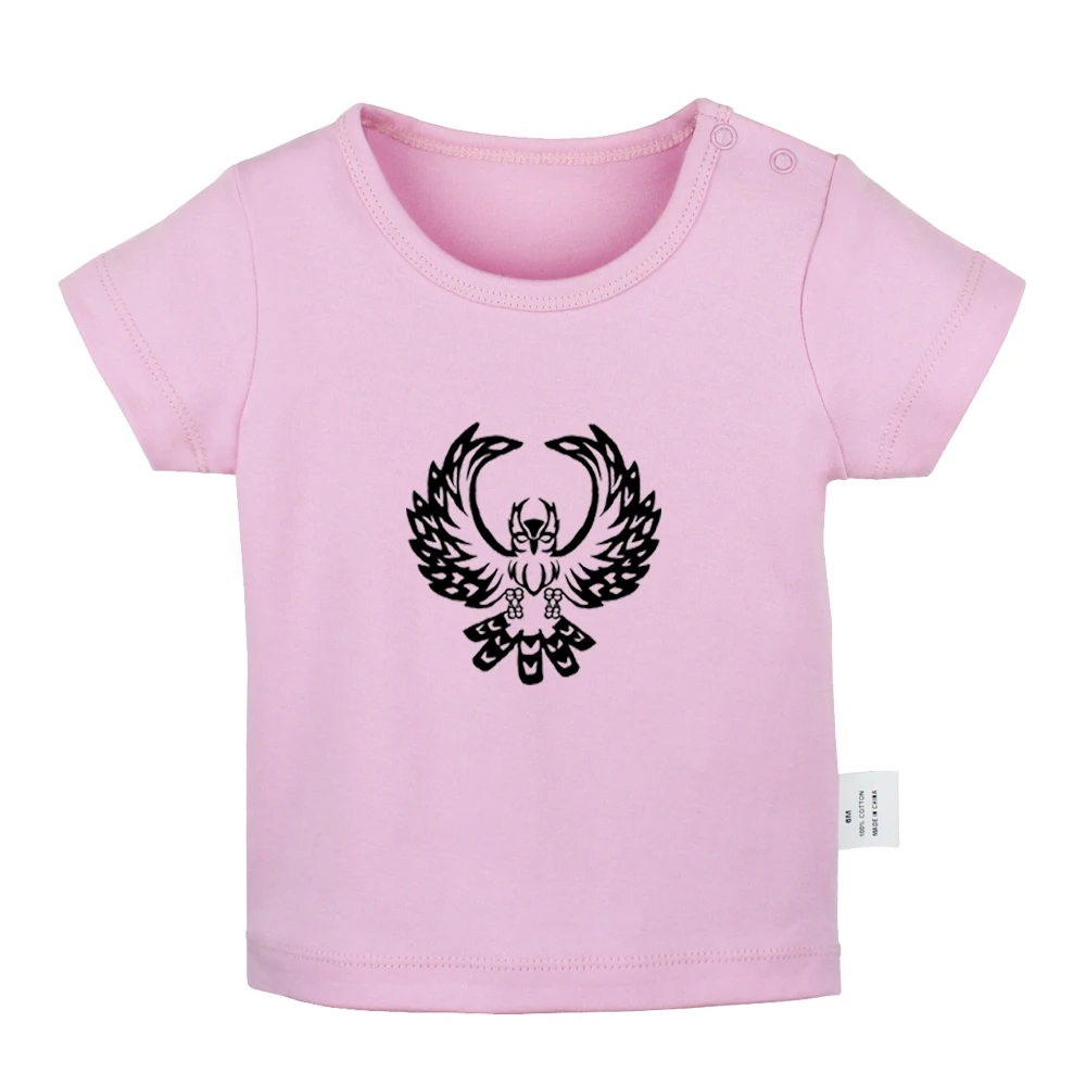 JcBabyYP622D 9 розовые футболки с милым подмигивающим рисунком совы, летающей совы для новорожденных мальчиков и девочек футболки с короткими рукавами с графическим принтом для малышей - Цвет: JcBabyYP622D