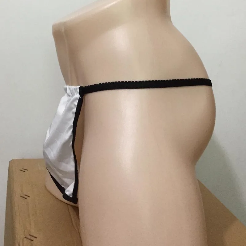 Male Underwear Men Sexy Loincloth Low Rise Open Back Mankini G-String Thong Japanese Style
