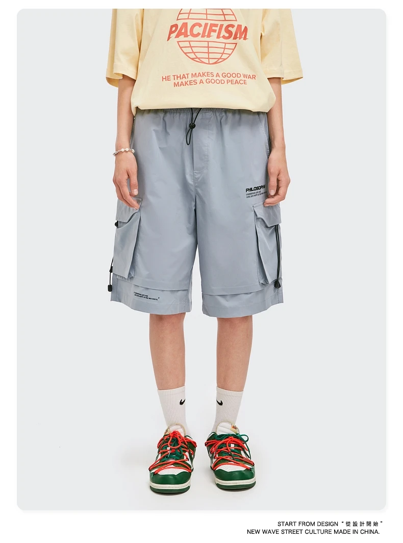 Gonfiaggio pantaloncini Casual uomo vita elastica sport pantaloncini da  corsa pantaloncini uomo Multi tasche Cargo Shorts Boy Baskeball Shorts  3500S21 - AliExpress Men's Clothing