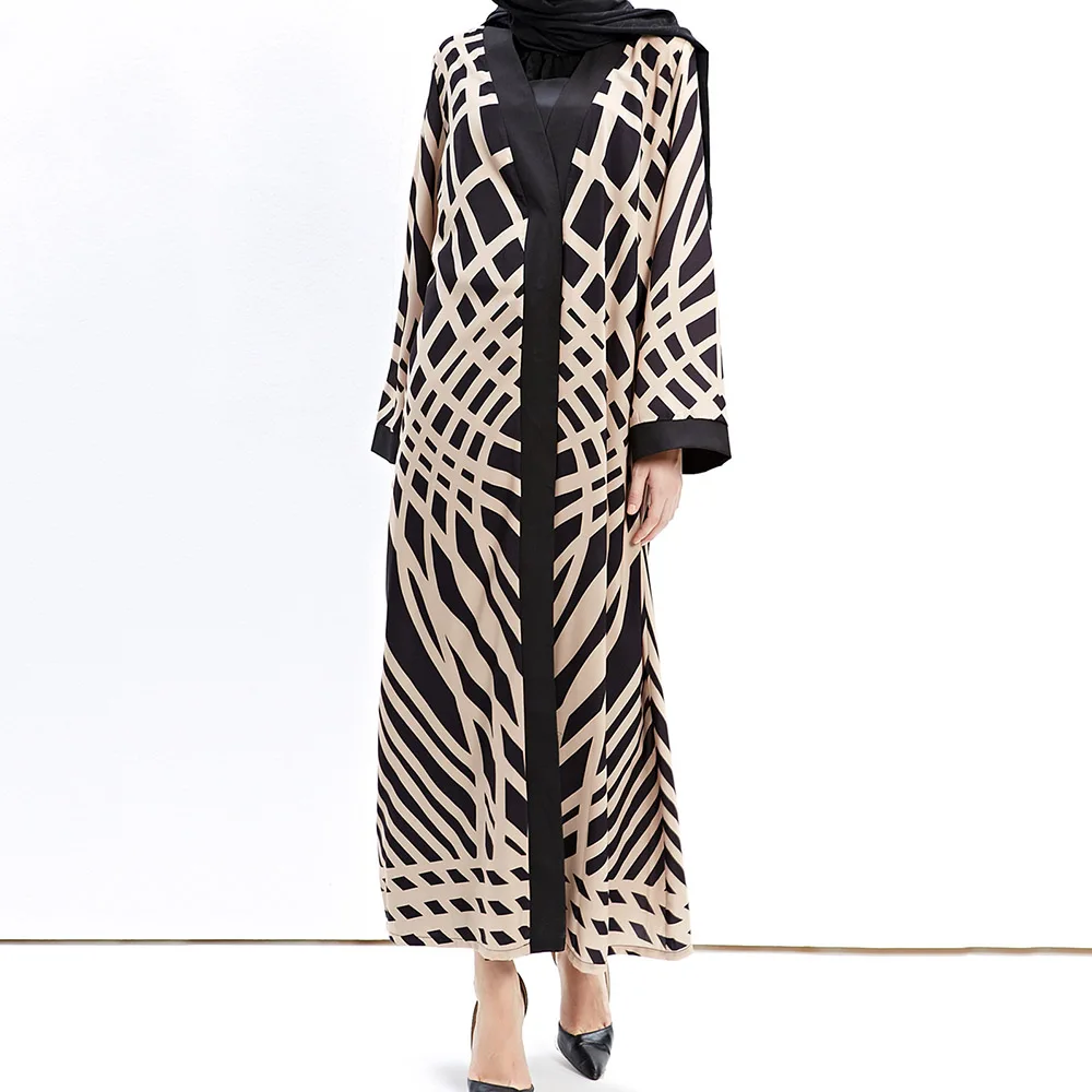 Muslim Dress Women Long Sleeve Islamic Dubai Abayas Kimono Indonesia Oversized Casual Robe Kaftan Cardigan Maxi Dresses