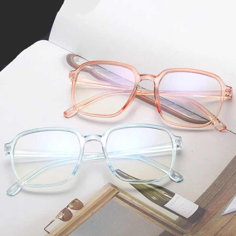 Анти-синий светильник очки прозрачные квадратные оптические Оправа очков женские прозрачные линзы поддельные очки компьютерные очки