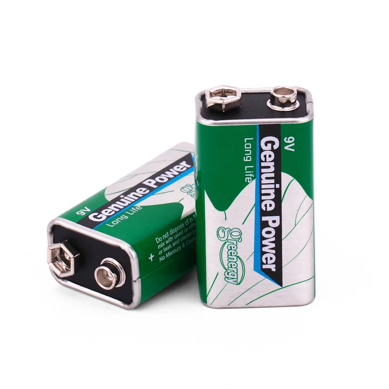 Alkaline Battery Disposable Battery 9v 6F22 Battery Super Heavy Duty Zn/MnO2 Dry Batteries For Infrared Electronic Thermometer Wireless Microphones Toy KTV Dry Cell
