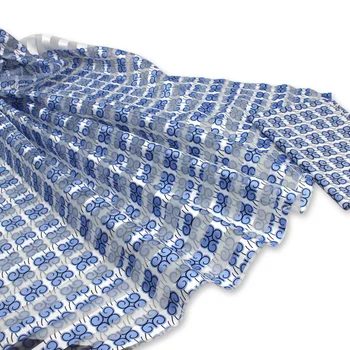 

Latest Gahna Style satin silk fabric with organza ribbon African wax design 2019 high quality 4+2yards