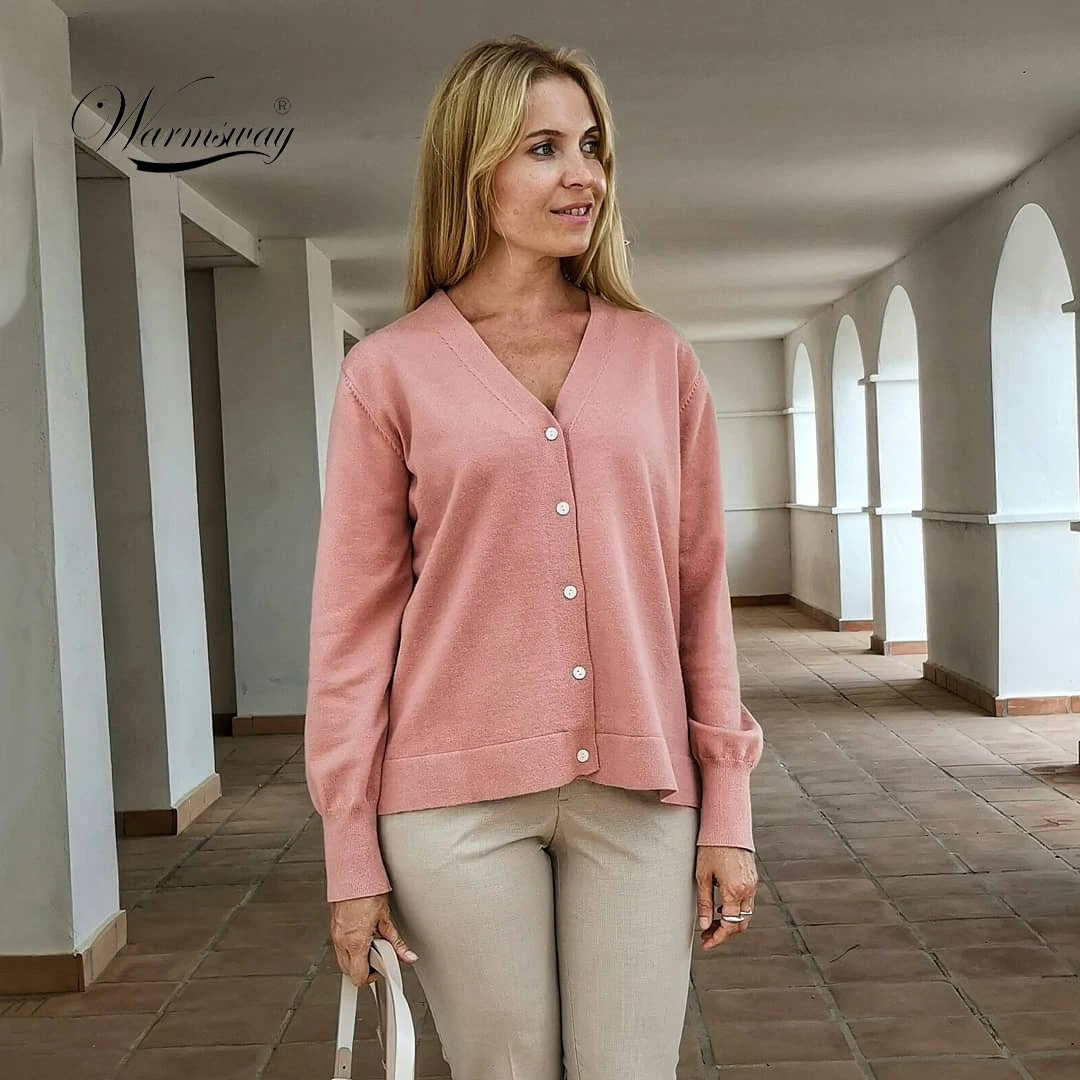 Plus size Knitted Cardigan sweater 2019 Autumn Women Simple Solid Bottom Wearing sweater Fashion Cardigan for Female C-112