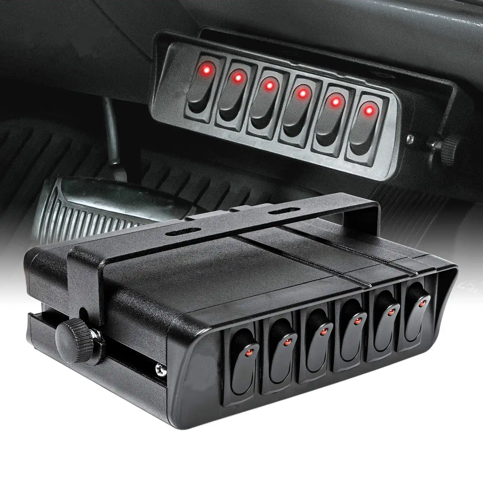 6 ギャングロッカースイッチボックスユニバーサル車車ボート 12 24v 防水 a スイッチパネル Led ライトインジケータ Car Switches Relays Aliexpress