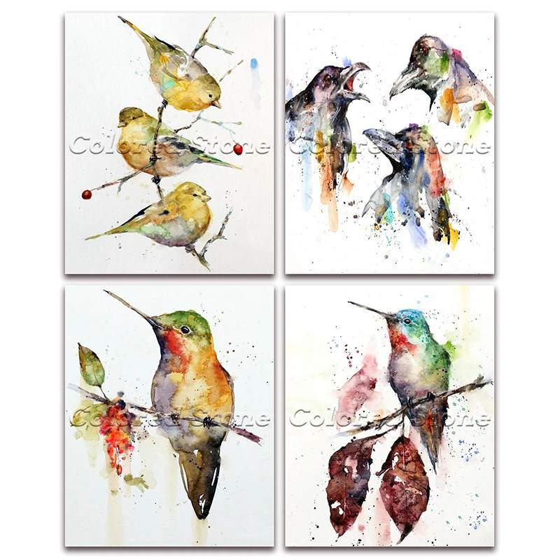 5D Full Square Diamond painting embroidery Cross stitch Animals Bird hummingbird 3D DIY Round Drill Drawing mosaic 313 | Дом и сад