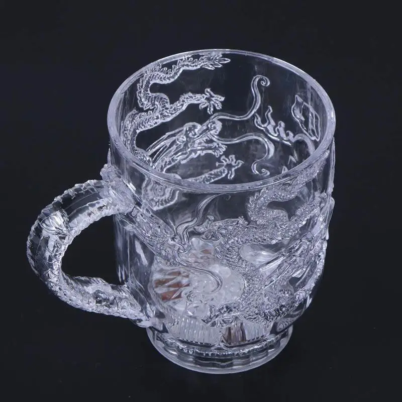 Автоматический СВЕТОДИОДНЫЙ мигающий светильник с изображением дракона, чашка для виски, чашка для пива, светящаяся чашка, Индуктивная Радужная, вечерние, для бара