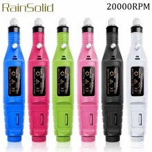 RainSolid профессиональная ручка Форма Электрический ногтей сверлильный станок портативный пилочка для ногтей УФ гель полировальный станок набор инструментов